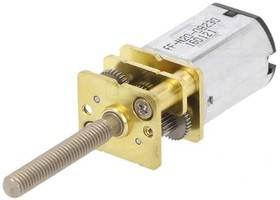 FIT0577, Двигатель DC, с редуктором, 6ВDC, 185мА, Ось с резьбой, L 20мм