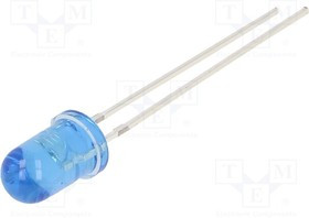 OSB5DA5A33A-1MA, LED; 5mm; blue; 750?1120mcd; 30°; Front: convex; 2.8?3.4V; -30?85°C