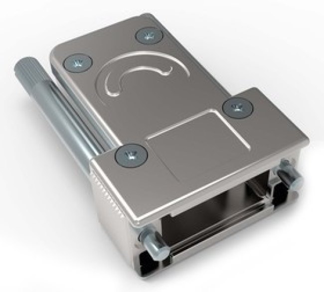 1-2308340-6, Die Cast Zinc Angled D Sub Backshell, 9, 15 Way 1-2308340-6, Die Cast Zinc Angled D Sub Backshell, 9, 15 Way