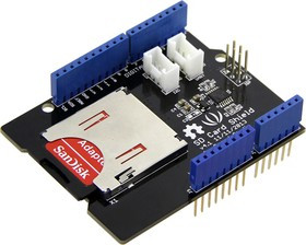 SD Card Shield V4, Arduino-совместимая плата расширения для подключения SD, SDHC и TF карт памяти.