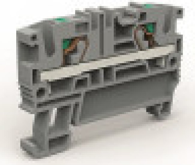 Клемма проходная 2 точки подключения на 4кв.мм син. DKC ZEFC400BL