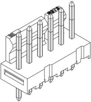 171856-0105, Headers & Wire Housings KK RPC 100 Hdr FrLk Vert 5Ckt Tin 171856-0105, Headers & Wire Housings KK RPC 100 Hdr FrLk Vert 5Ckt Tin