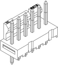 171856-0105, Headers &amp; Wire Housings KK RPC 100 Hdr FrLk Vert 5Ckt Tin