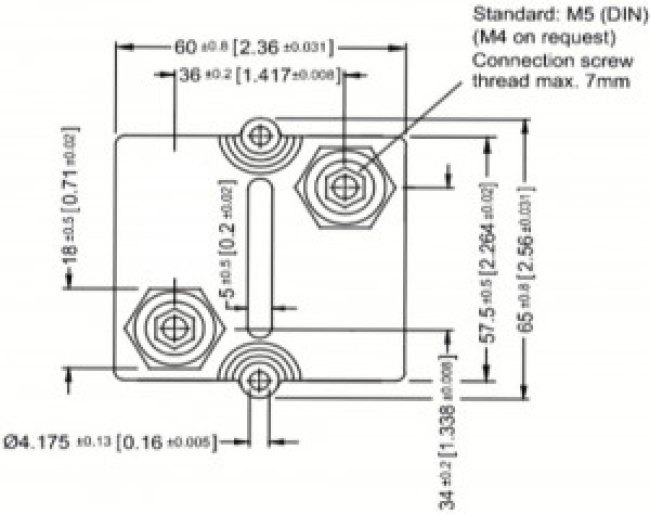 1 2kW Thick Film Chassis Mount Resistor ±10%