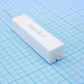 SQP250010KJBP, (SQP 25W 10K 5%), Резистор керамический цементный аксиальный (SQP) 25Вт 10кОм +5%