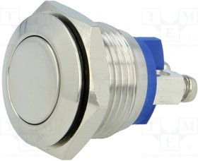 V16-10-S, Переключатель антивандальный, Положения 2, SPST-NO, 2A/36ВDC