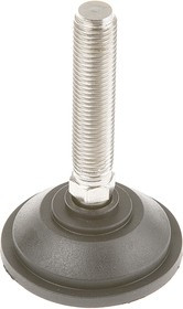 A090/005, M16 PA Reinforced Nylon Adjustable Foot, 1500kg Static Load Capacity 10° Tilt Angle