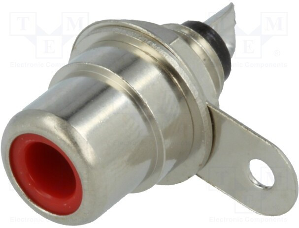 BTO1R, Гнездо, RCA, "мама", прямой, пайка, никелированные