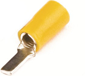 Наконечник изол. штыревой плоский 2.5-6кв.мм А=3.9мм В=9мм желт. (уп.50шт) DKC 2C11CP