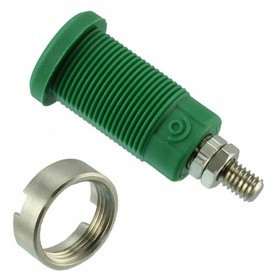CT2236-5, Test Plugs &amp; Test Jacks 4mmSafetyJack,M4Stud Panel, Green
