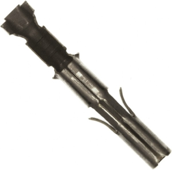 350536-1, Контакт разъема Mini-Universal MATE-N-LOK, Тип: Контакт розетки, Ток: 13 А, Напряжение: 600 В, Монтаж: Обжим, Провод AWG: 1 350536-1, Контакт разъема Mini-Universal MATE-N-LOK, Тип: Контакт розетки, Ток: 13 А, Напряжение: 600 В, Монтаж: Обжим, Провод AWG: 1