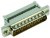D-Sub plug, 25 pole, standard, equipped, straight, IDC connection, 09663286700