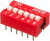 NDS-06-V, 6 Way Through Hole DIP Switch SPST, Raised Actuator