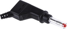 66.9328-21, Black Male Banana Plug, 4 mm Connector, Screw Termination, 32A, 600V, Nickel Plating