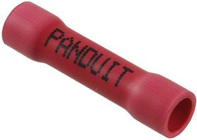 BSV18X-MY, TERMINAL, BUTT SPLICE, 22-18AWG, RED