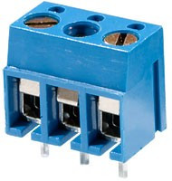 305-031-12(TB-02B), Клеммник 3-контактный, 5мм, прямой