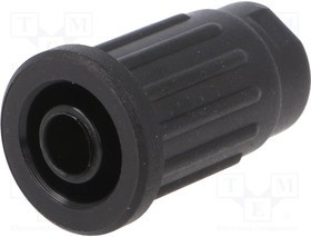 SEPB8518NI-SW, Гнездо, "банан" 4мм, 24А, 1кВ, черный, на панель, на корпус, 25,1мм