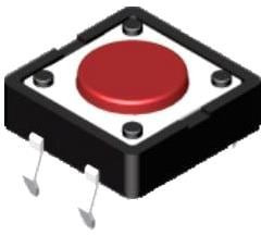 DTS-63K-V, Tactile Switch, 1NO, 1N, 6.2 x 6.2mm, DTS