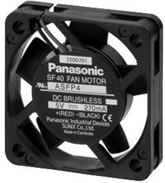 ASFP42770, Вентилятор: DC; осевой; 5ВDC; 40x40x10мм; 9,6куб.м/ч; 24,5дБА; Дл: 0,2м