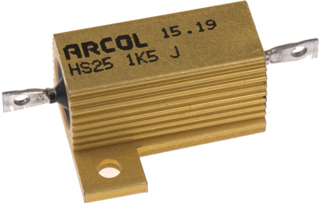 HS25 1K5 J, Wirewound Resistors - Chassis Mount 25W 1500 Ohms 5%