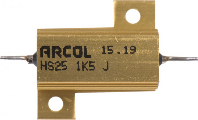 HS25 1K5 J, Wirewound Resistors - Chassis Mount 25W 1500 Ohms 5%