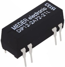 DIP12-2A72-21L, Реле: герконовое, DPST-NO, Uобмотки: 12ВDC, 1А, макс.200ВDC, 290мВт