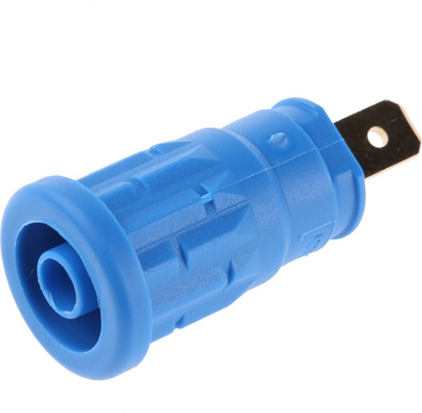 972361102, Blue Female Banana Socket, 4 mm Connector, 24A, 1000V ac/dc, Gold Plating