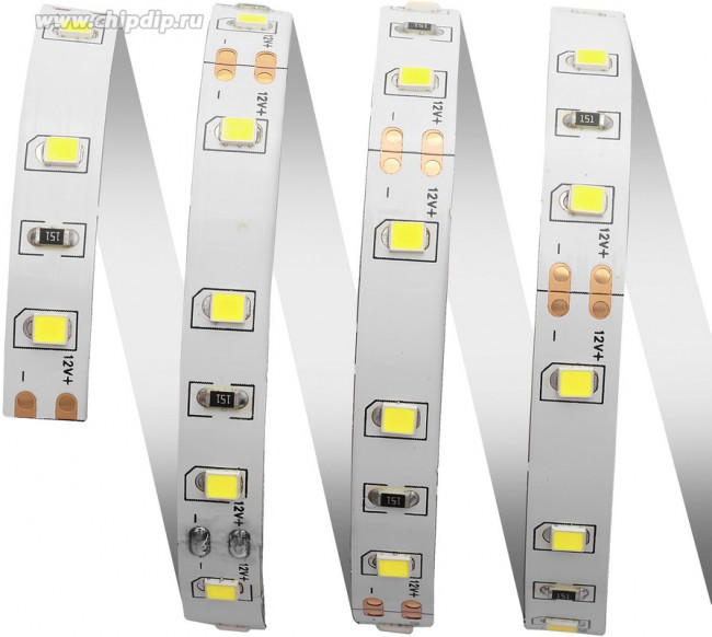LSE-055 Светодиодная лента, 12В, 9,6Вт/м, smd2835, 60д/м, IP20, 1300Лм/м, ширина подложки 8мм, холод