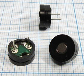 Зуммер магнитоэлектрический без генератора, 12x 5, напряжение 5В, сопротивление 42 Ом, частота 2.048