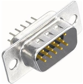 09561615700, D-Sub High Density Connectors 15P MALE STRT PCB THRU HOLE S4 PLATING