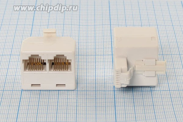 Разъем телефонный RJ-45 вилка, контакты 8C, RJ-45
