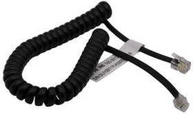 RND 765-00129, Telephone Modular Cable, RJ10 Plug - RJ10 Plug, Coiled, 1.8m, Black