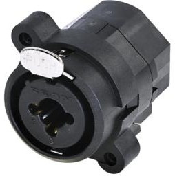 RCJ9FI-H, Аудио разъем XLR, R/A, 3 контакт(-ов), Гнездо, Panel PCB Mount, Контакты с Покрытием из Серебра