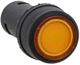 Кнопка SW2C-10D с подсветкой желт. NO 24В EKF sw2c-md-y-24