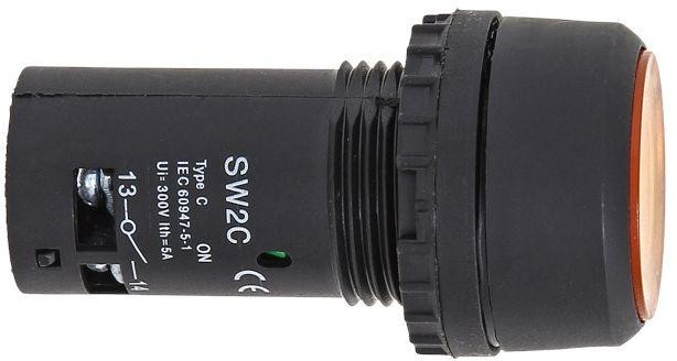 Кнопка SW2C-10D с подсветкой желт. NO 24В EKF sw2c-md-y-24 Кнопка SW2C-10D с подсветкой желт. NO 24В EKF sw2c-md-y-24