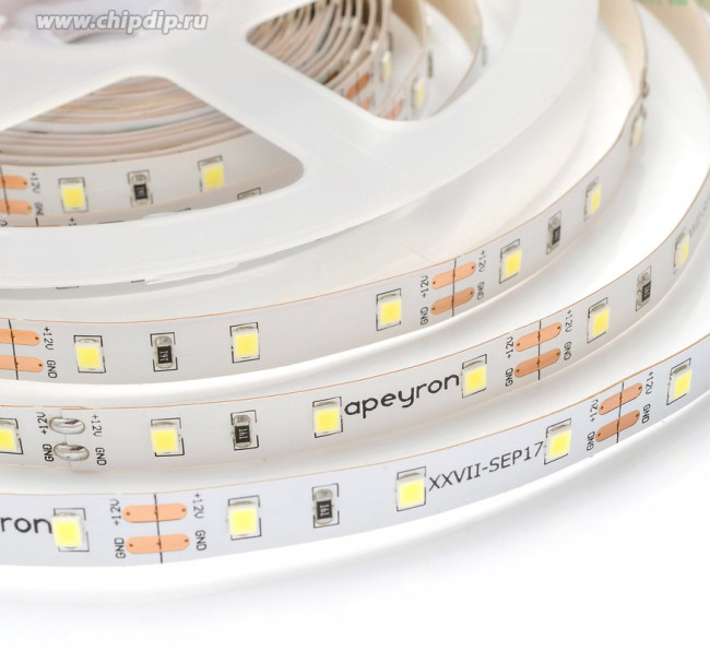 10-65 Комплект светодиодной ленты 12В с аксессуарами (блок, коннектор), 4.8Вт/м, smd 3528, 60 д/м, I