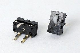 Микропереключатель , размер 6.3x 4 x 3.7,переключение OFF-(ON), размер концевика H5, DT3-P12[WB]