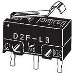 D2F-01L3-A, Микропереключатель SNAP ACTION; с рычагом с имитацией ролика