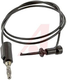 BU-1420-A-24-0, 4 mm Test lead With Spring Test Probe Male, 300V, 5A, 0.6m Lead Length