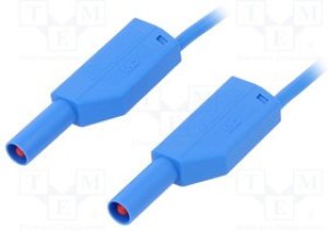 SLK425-E-10023, Измерительный провод, 32А, с осевым гнездом 4мм, Дл: 1м, синий SLK425-E-10023, Измерительный провод, 32А, с осевым гнездом 4мм, Дл: 1м, синий