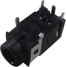 PS000059, Телефонный аудио разъем, 3.5мм, 4 контакт(-ов), Гнездо, Монтаж на Печатную Плату PS000059, Телефонный аудио разъем, 3.5мм, 4 контакт(-ов), Гнездо, Монтаж на Печатную Плату