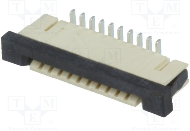 PCA-2-CA-10-V-3, Разъем: FFC (FPC), вертикальный, PIN: 10, ZIF, SMT, 0,5А, 30мОм, 1мм PCA-2-CA-10-V-3, Разъем: FFC (FPC), вертикальный, PIN: 10, ZIF, SMT, 0,5А, 30мОм, 1мм