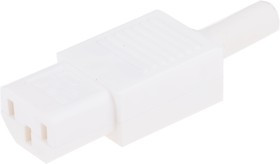 PX0587/WH, IEC Power Connector, IEC C13 Socket, 10 А, 250 В AC, Винт, Монтаж на Кабель PX0587/WH, IEC Power Connector, IEC C13 Socket, 10 А, 250 В AC, Винт, Монтаж на Кабель