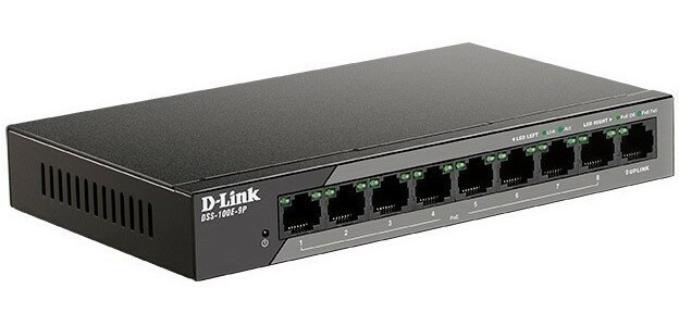 Коммутатор (свитч) D-Link DSS-100E-9P