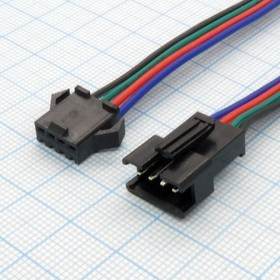 SM connector F/M 4P*150mm 22AWG, (пара), Разъём (пара) 4 контакта + кабель / вилка+ розетка, год 2021 SM connector F/M 4P*150mm 22AWG, (пара), Разъём (пара) 4 контакта + кабель / вилка+ розетка, год 2021