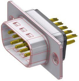 D09PZ/2FP102, DE-9 D-Sub filter-plug, 1nF