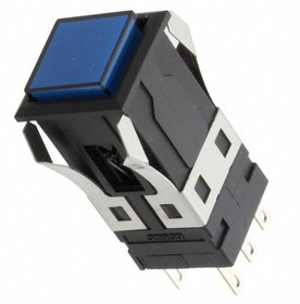 A3SA-90B1-24SA, Basic / Snap Action Switches Lighted PB,Blue,Sq.24V