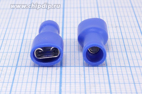 FDFD1,25-187(8), Разъем плоский полностью изолированный (мама) синий 0.5-1.5мм²; №873 FB клемма гн 4,8x0,8\0,4\S0,5-1,5\лат луж\\полн.ПВХси