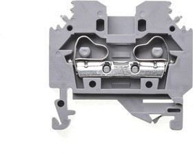 WS6-SD-01P-11-00AH, 2-пров. проходная клемма, 0,2 - 6 мм2, бок. подкл., серая