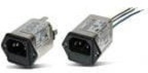 6EGG8C-2, AC Power Entry Modules 6A IEC - WIRE LEAD GRND CHOK FLNGE MNT